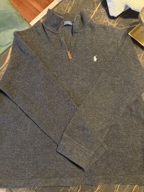 Polo by Ralph Lauren Charcoal Gray Half-Zip Pullover